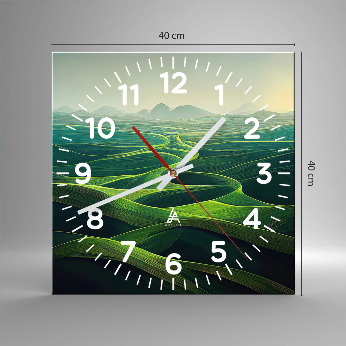 Falióra, Óra - Zöld völgyekben - 40x40 cm