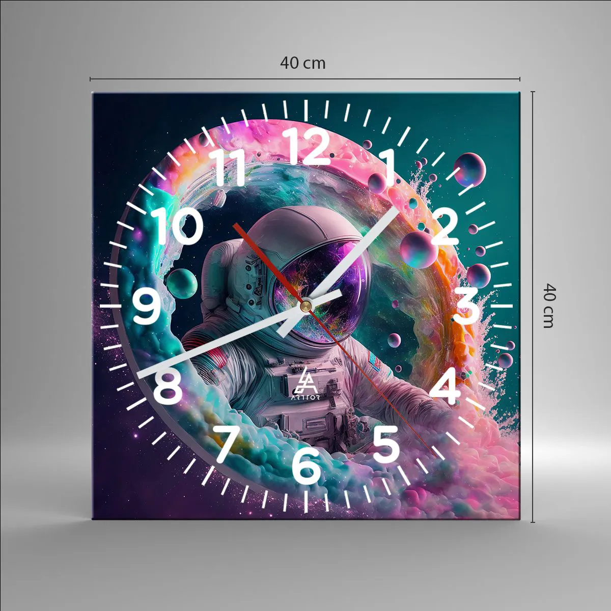 Relógio de parede - Relógio em vidro - Portão estrela - 40x40 cm