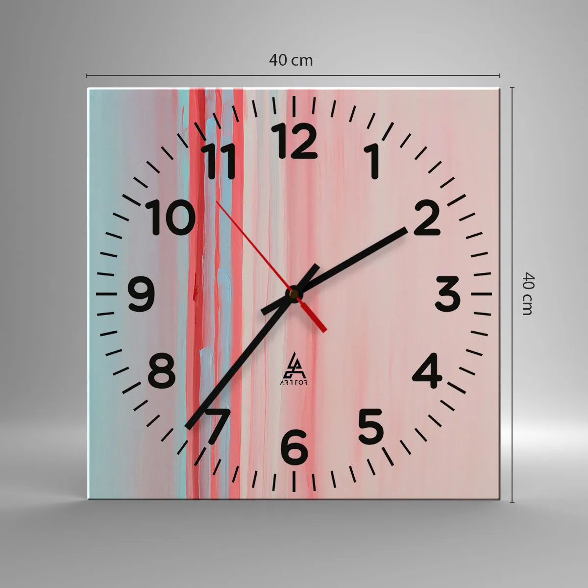 Zegar ścienny - Abstrakcja o świcie - 40x40 cm
