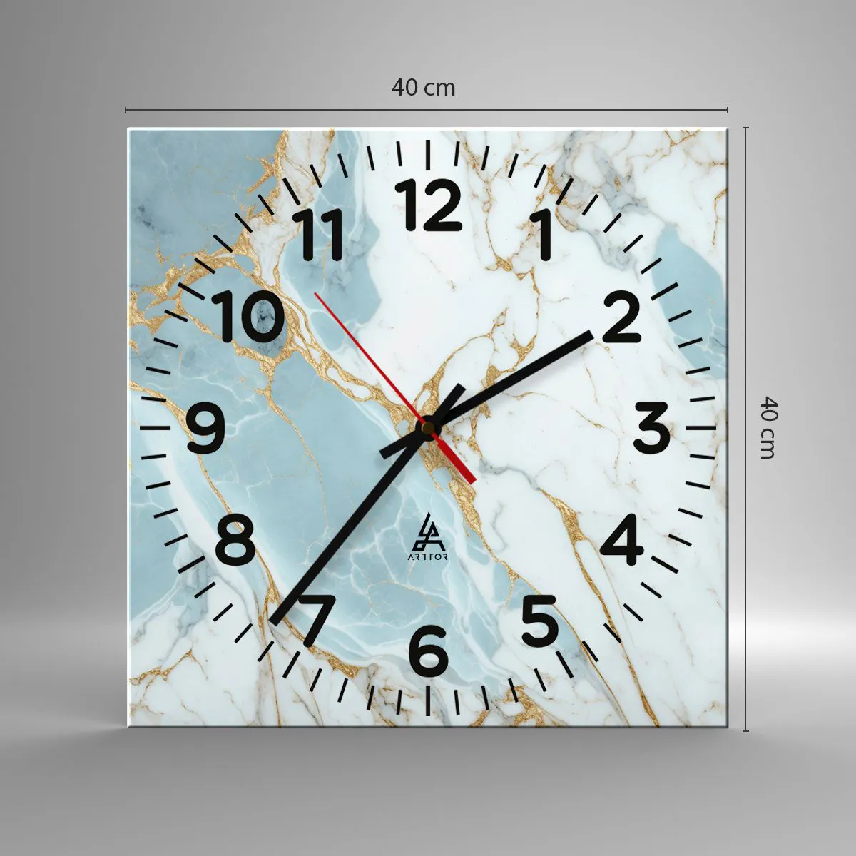 Vægur, Uret - Rigdom af sten - 40x40 cm