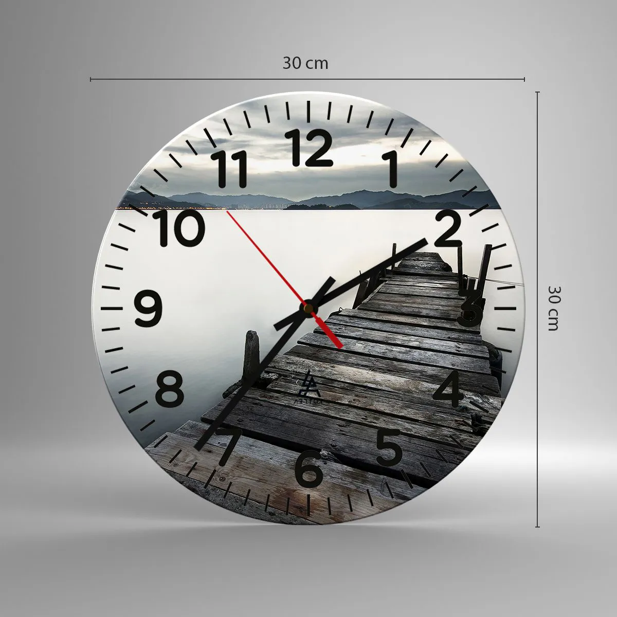 Horloge murale - Pendule murale - Immergez-vous dans la paix - 30x30 cm