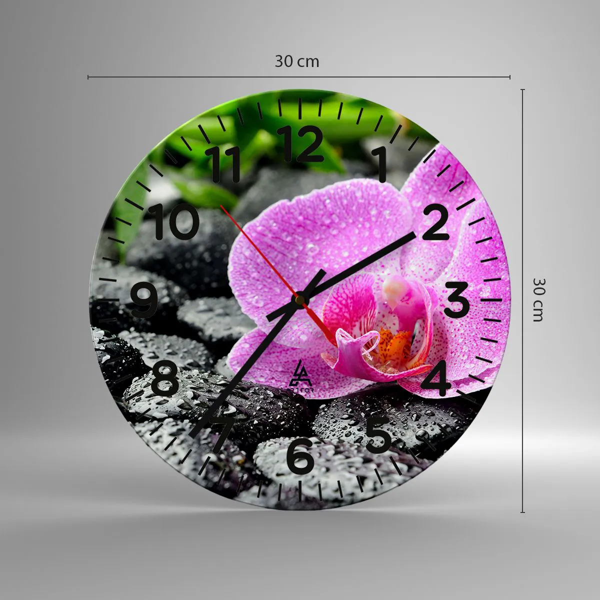 Relógio de parede - Relógio em vidro - Como um coração aberto - 30x30 cm