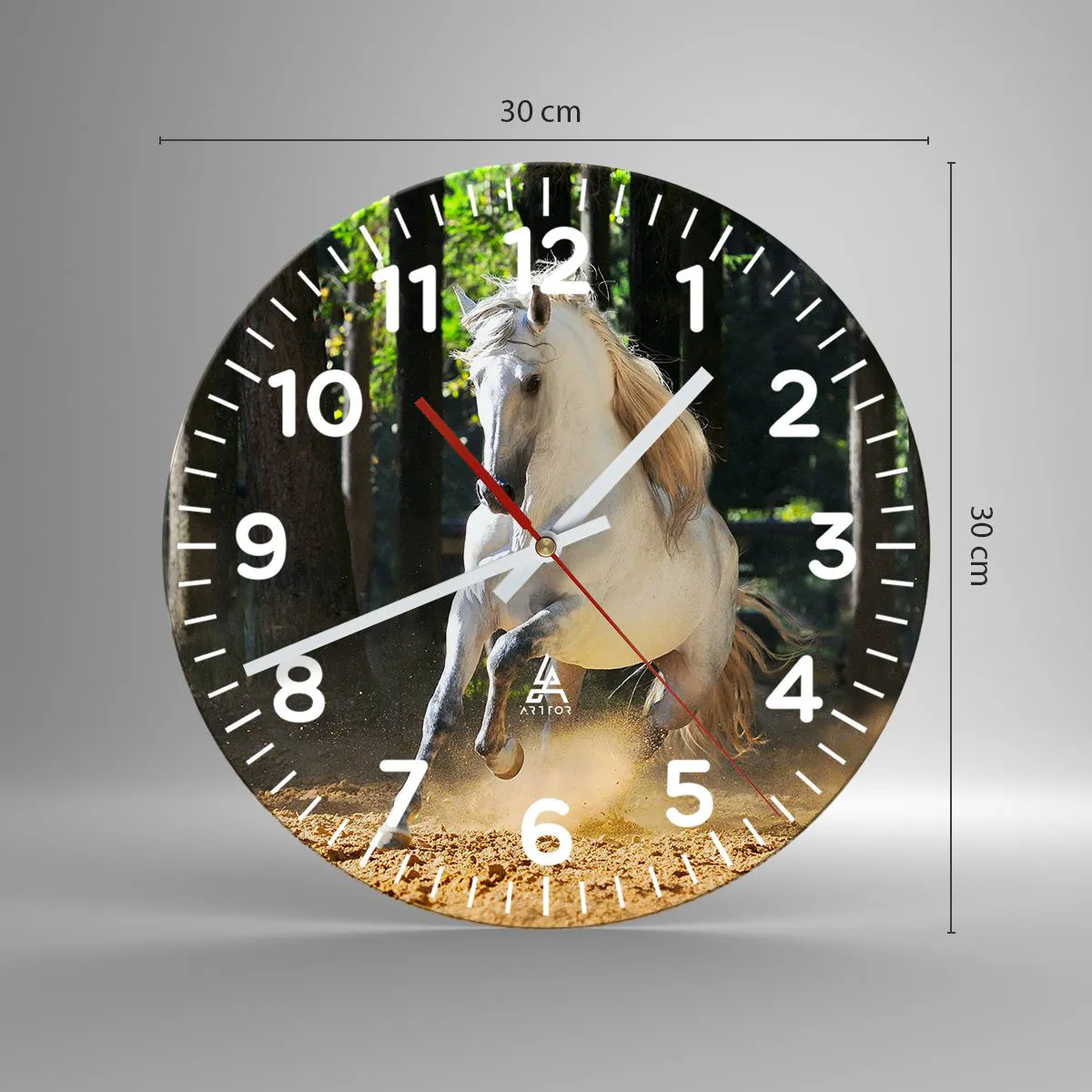 Wanduhr - Glasuhr - Wie aus einem Fantasy-Roman - 30x30 cm