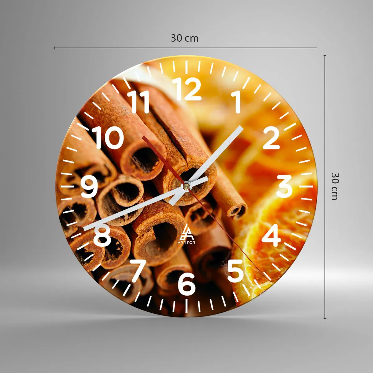 Reloj de pared - Reloj de vidrio - ¿Puedes oler su aroma? - 30x30 cm