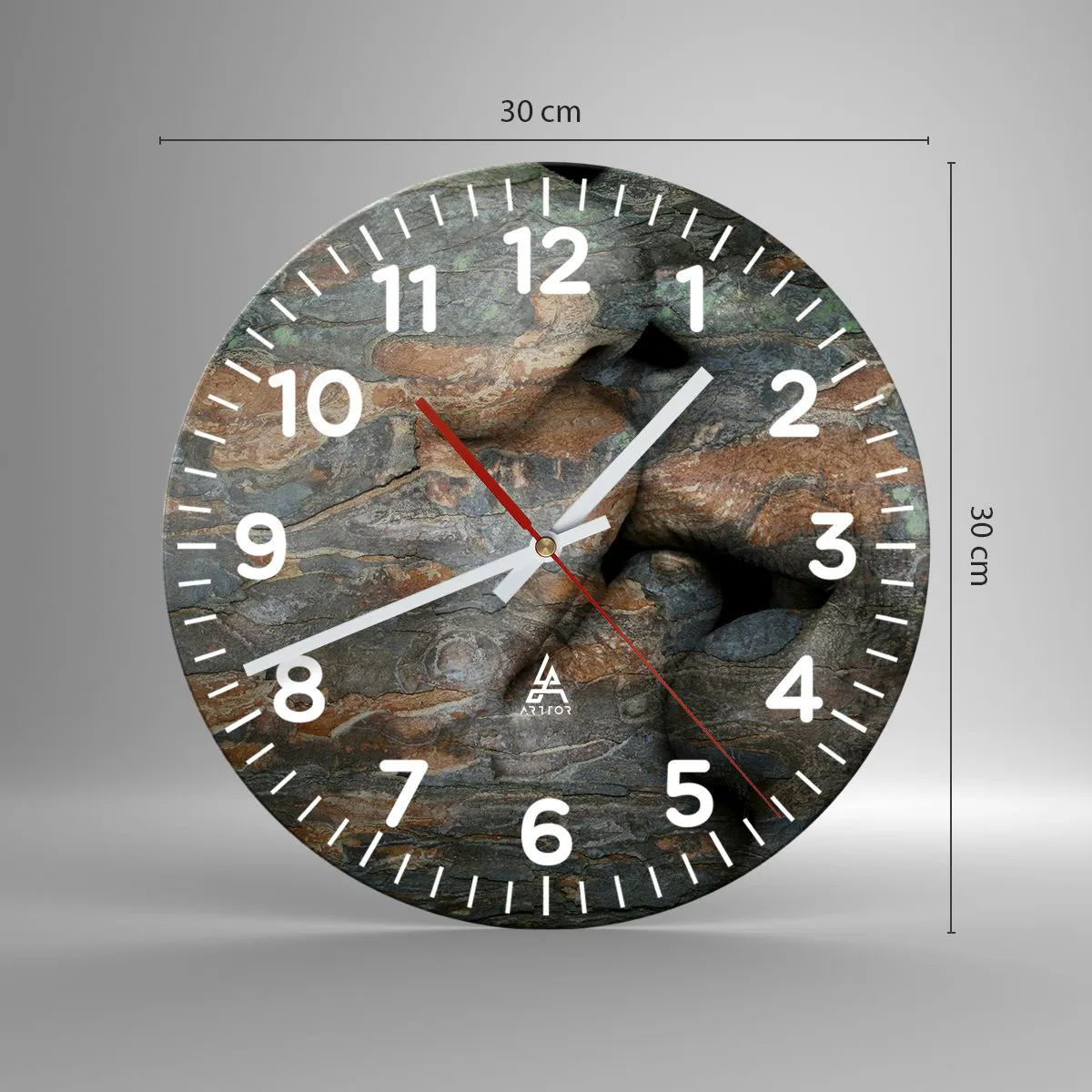 Wall clock - Clock on glass - Forever Together - 30x30 cm
