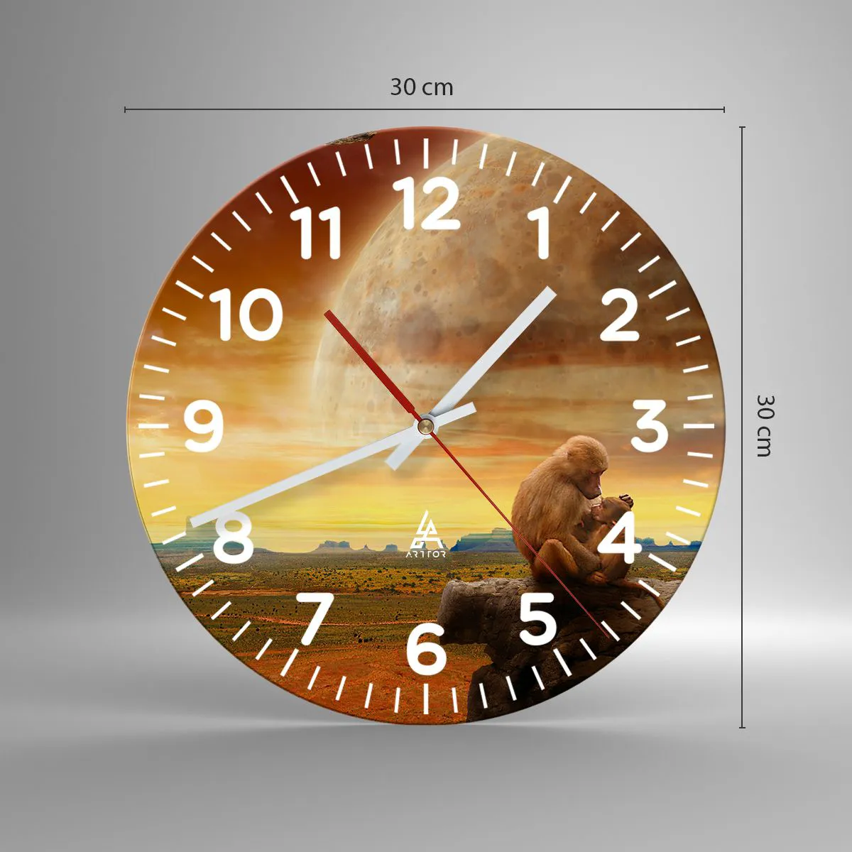 Wandklok - Klok - De liefde is overal hetzelfde - 30x30 cm