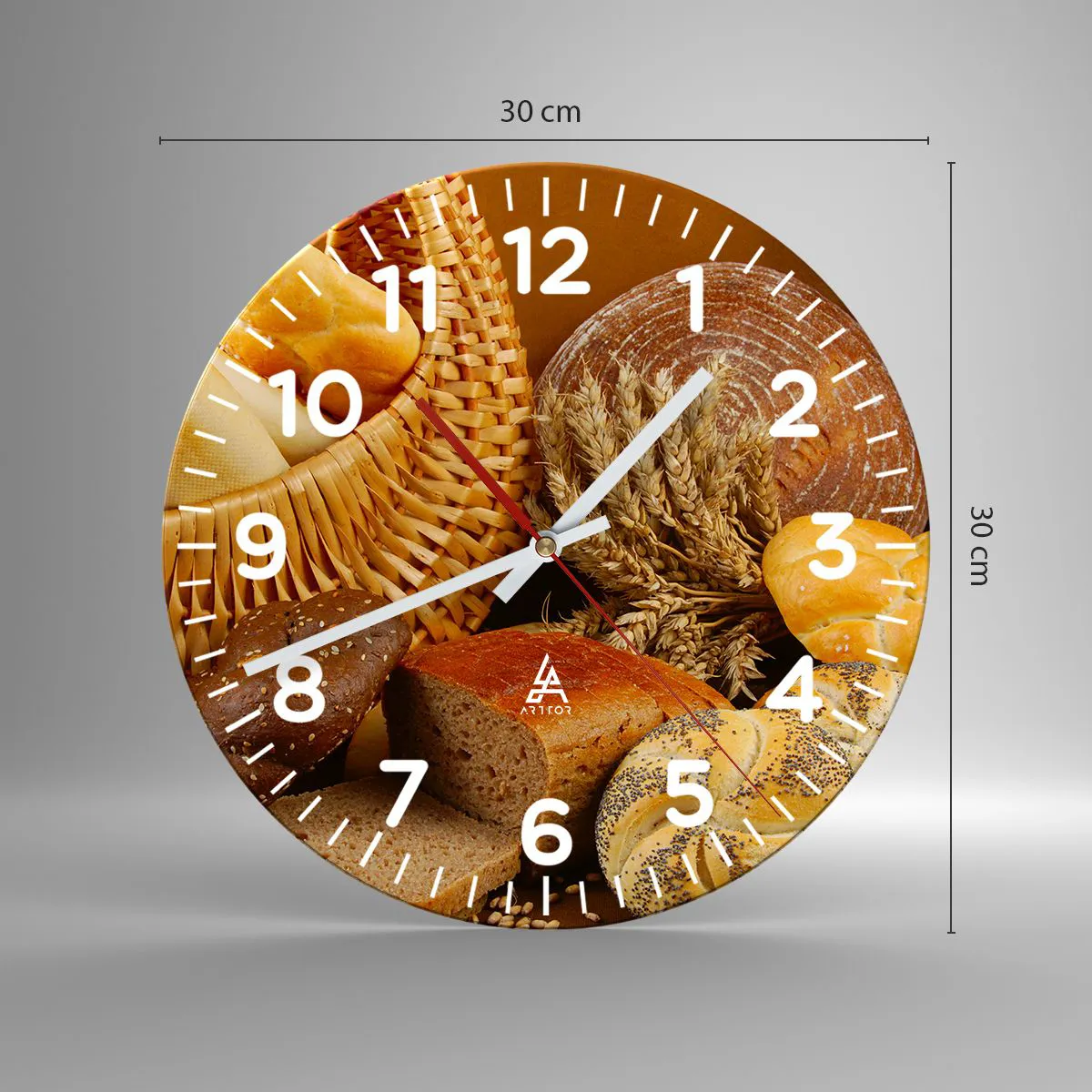 Wall clock - Clock on glass - We've Baked It! - 30x30 cm