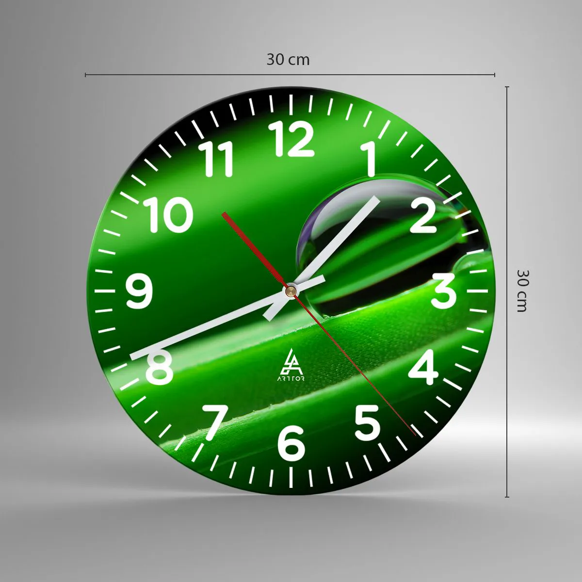 Wall clock - Clock on glass - Life from a Close-Up - 30x30 cm
