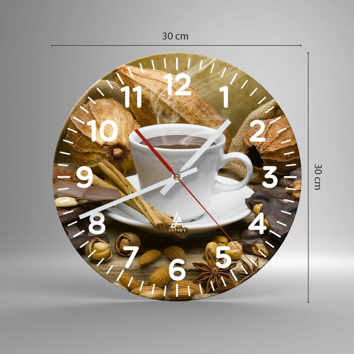 Wanduhr - Glasuhr - Für Nervenkitzel-Suchende - 30x30 cm