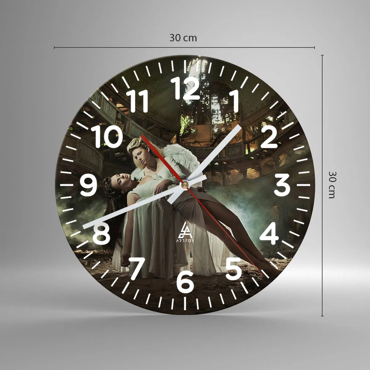 Zegar ścienny - Duch starego teatru - 30x30 cm