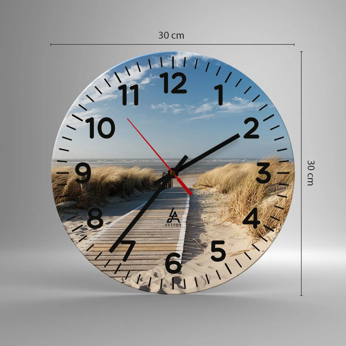 Zegar ścienny - Za wydmą, w szumie traw - 30x30 cm
