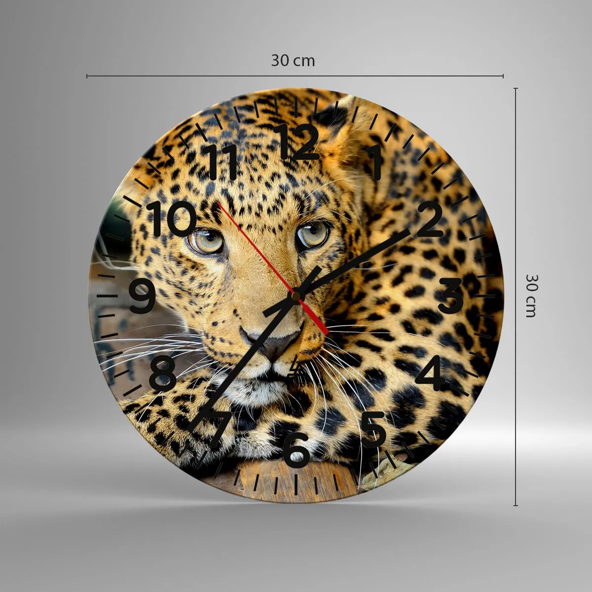 Ceas de perete - Ceas pe sticlă - Nu-ți fie teamă, apropie-te - 30x30 cm