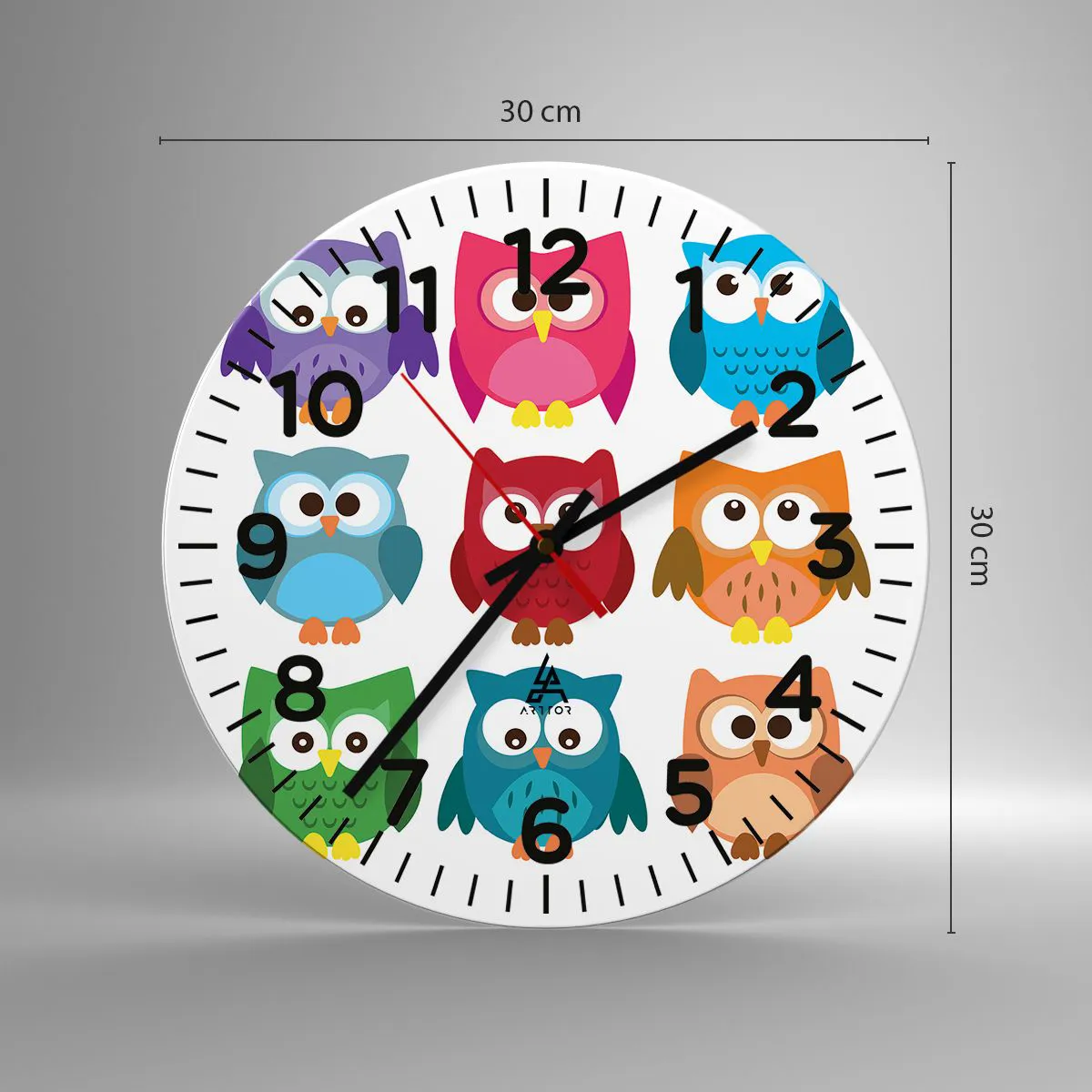 Wanduhr - Glasuhr - Es macht Spaß, anders zu sein - 30x30 cm