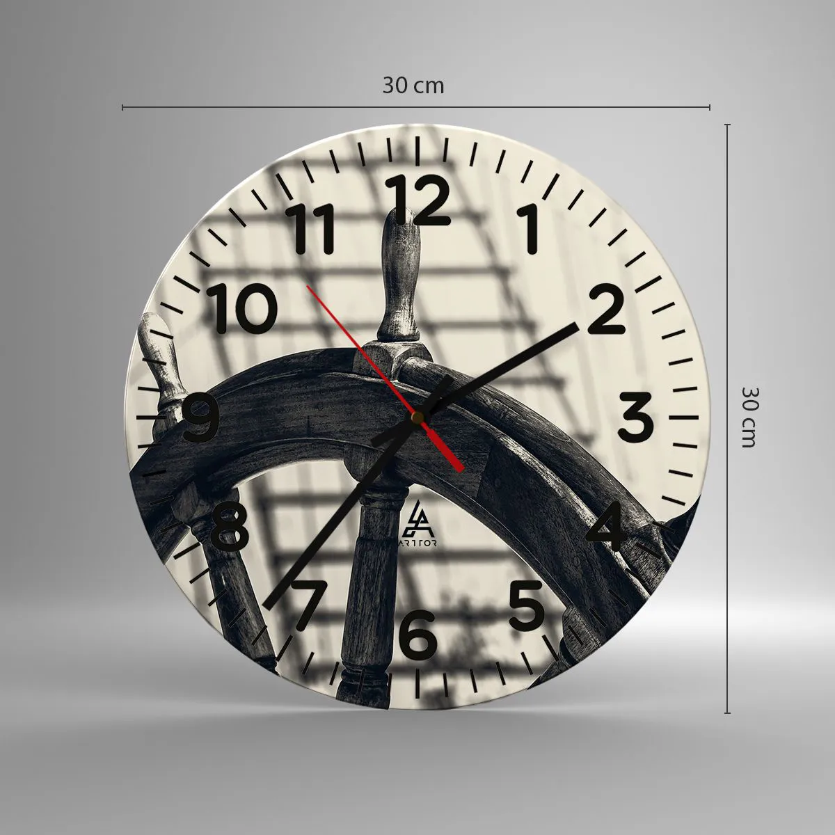 Wanduhr - Glasuhr - Meeresgeschichten - 30x30 cm