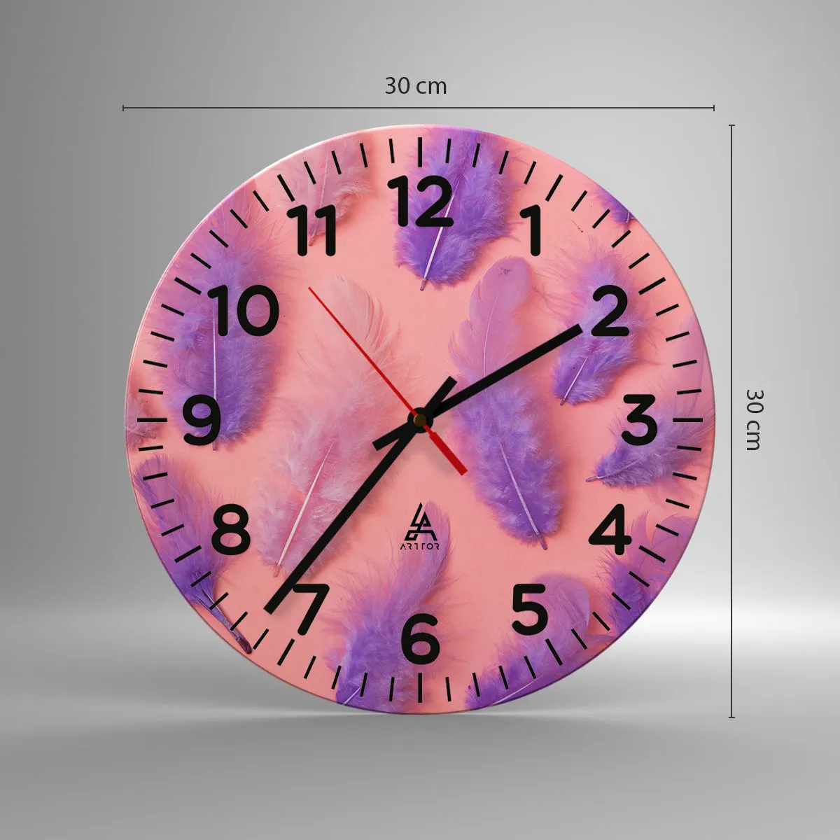 Falióra, Óra - A vágy lila madara - 30x30 cm