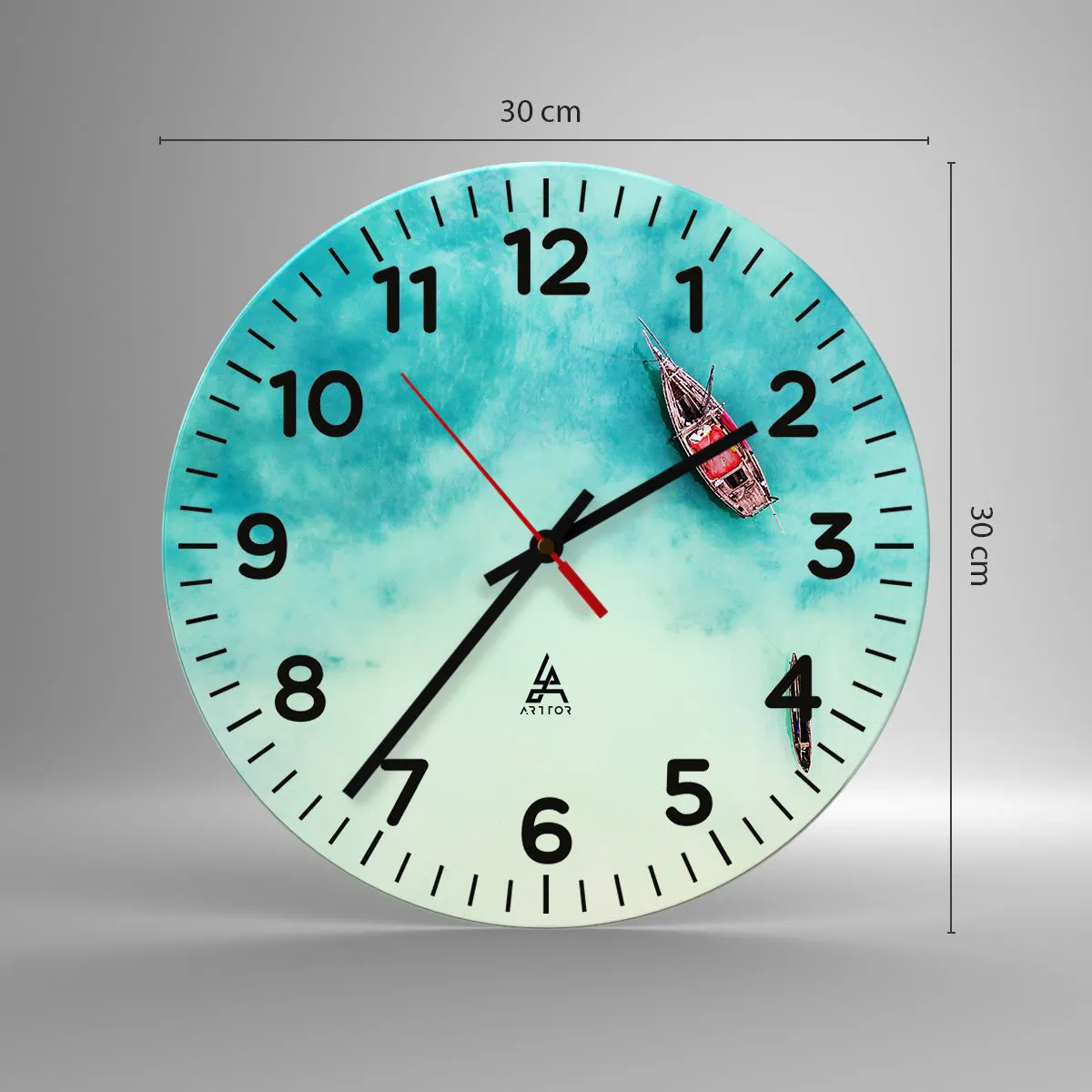 Horloge murale - Pendule murale - Car sur les plages de Zanzibar, quand il y a un débordement d'eau... - 30x30 cm