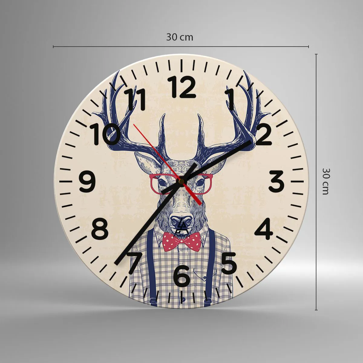 Wanduhr - Glasuhr - Eine lustige Extravaganz - 30x30 cm