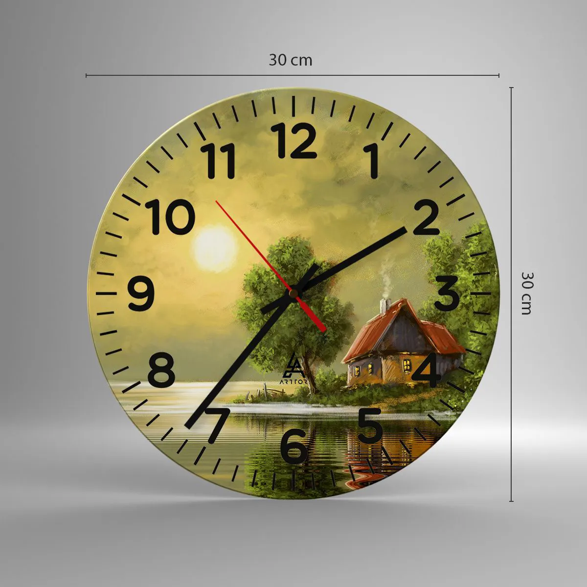 Wanduhr - Glasuhr - Schön, wie ein Bild - 30x30 cm