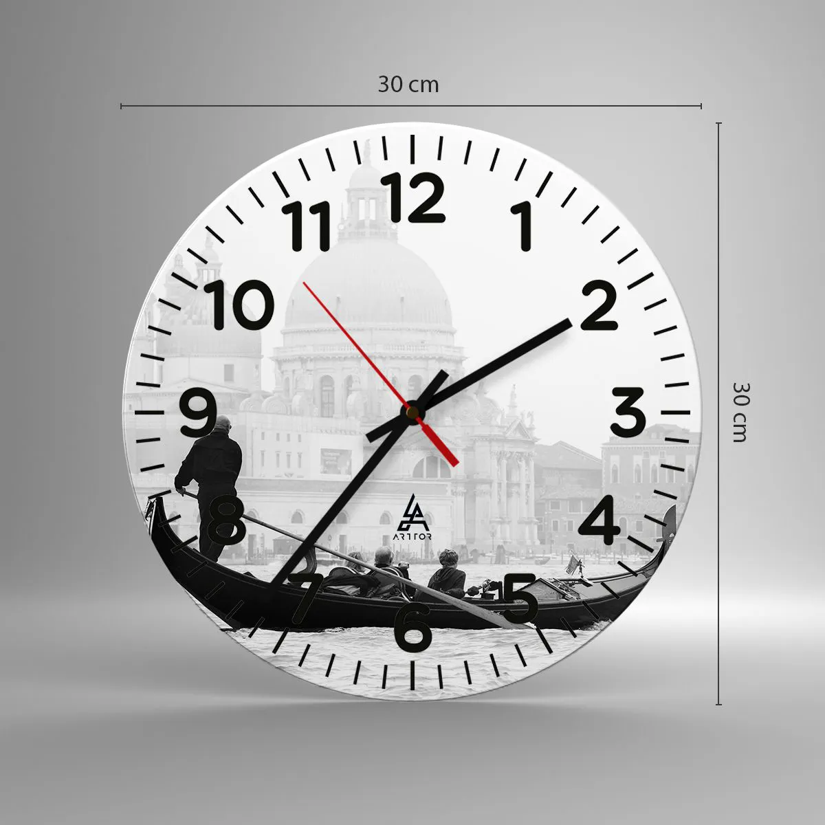 Wanduhr - Glasuhr - Reise zu den Quellen der Schönheit - 30x30 cm