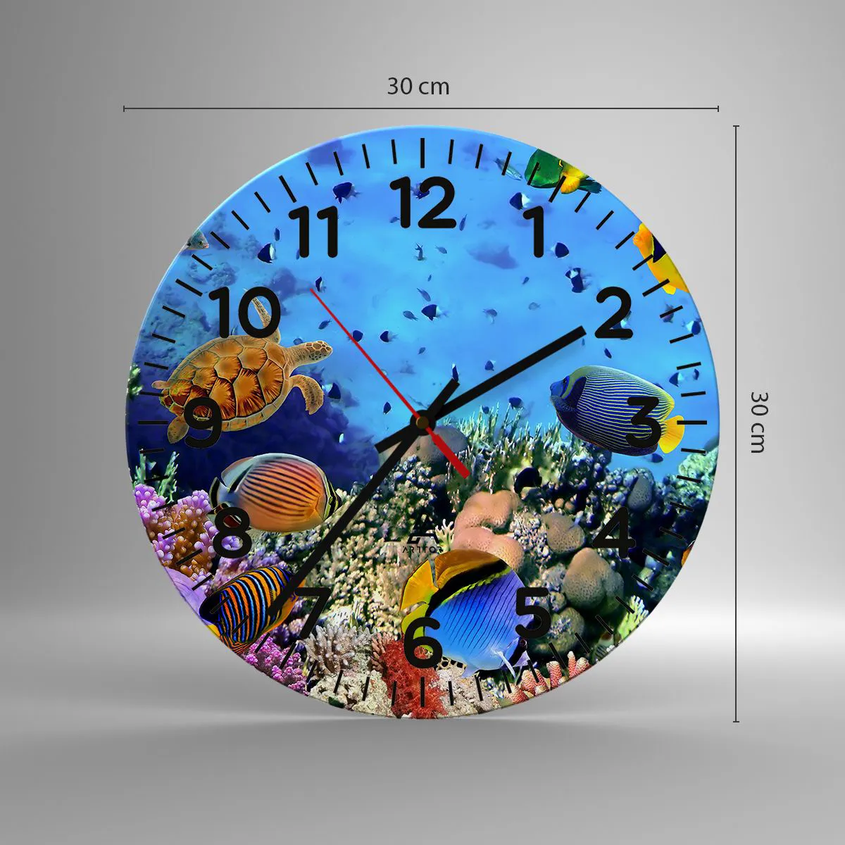 Reloj de pared - Reloj de vidrio - Y qué sabemos de la vida... - 30x30 cm