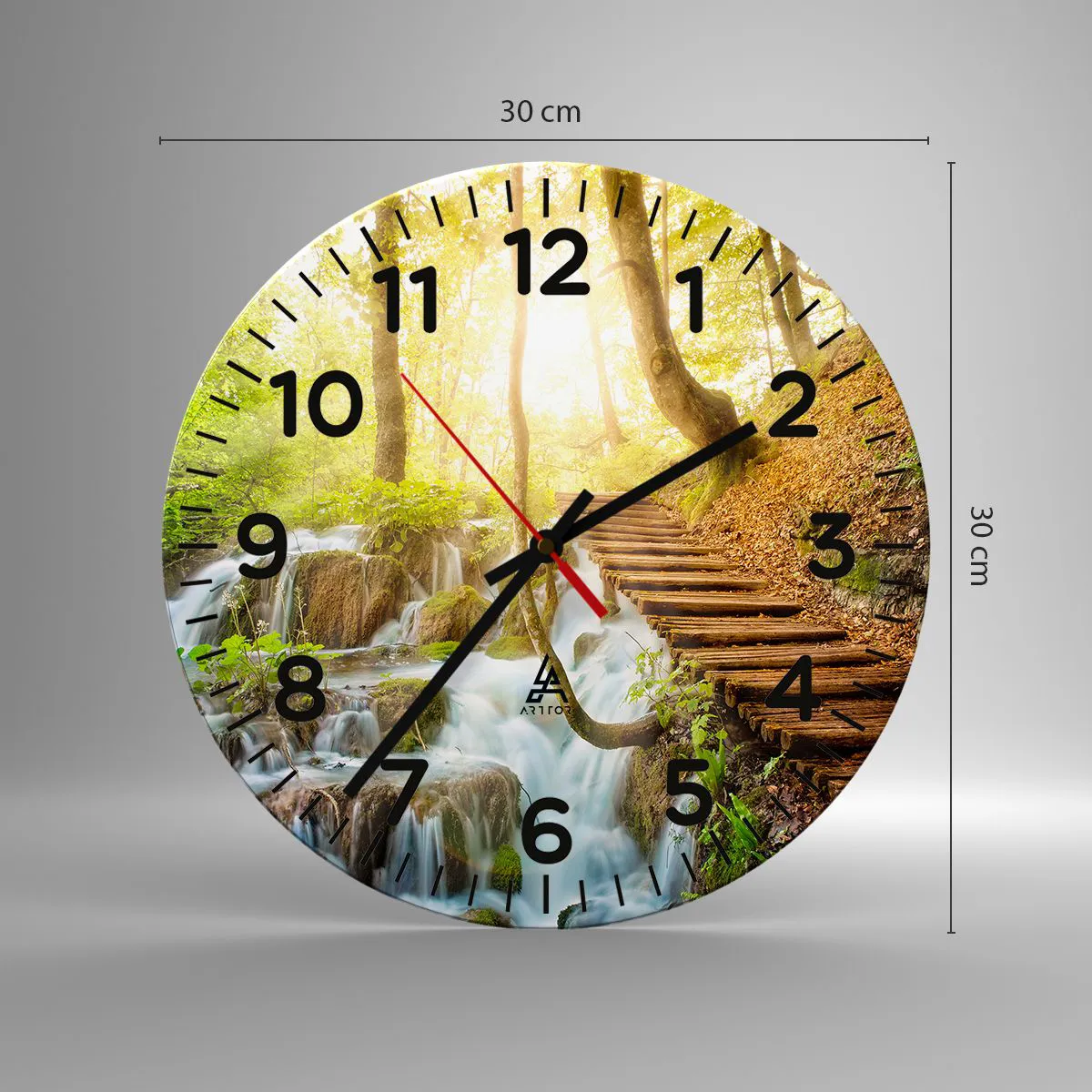 Wanduhr - Glasuhr - Eine ersehnte Kühle - 30x30 cm