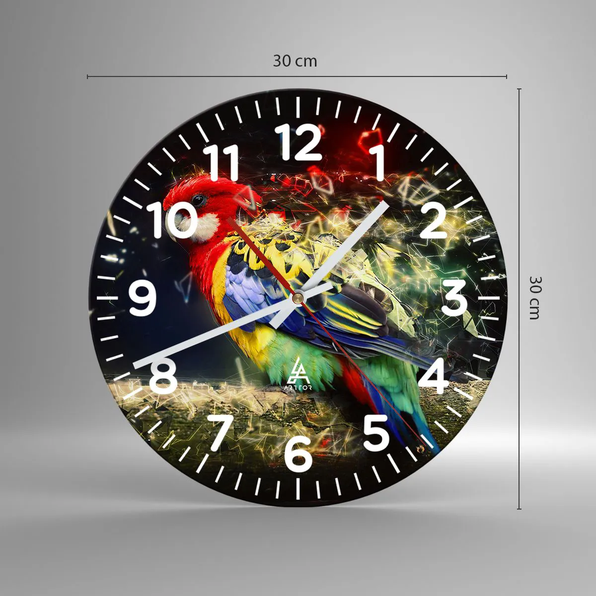 Zegar ścienny - Posłaniec blasku - 30x30 cm