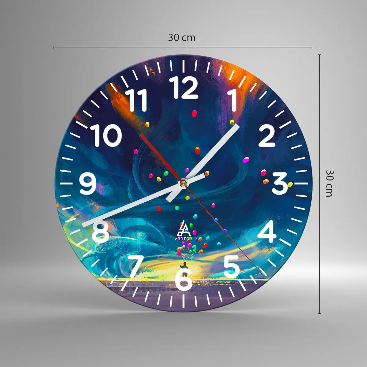 Nástenné hodiny - Na modrý vietor - 30x30 cm