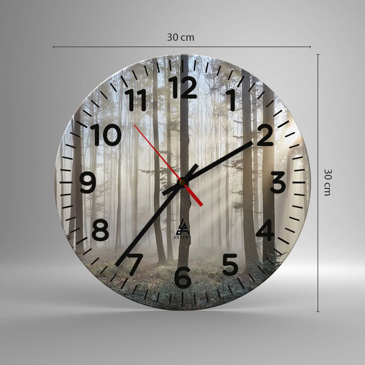 Horloge murale - Pendule murale - Le brouillard s'est aussi réveillé - 30x30 cm