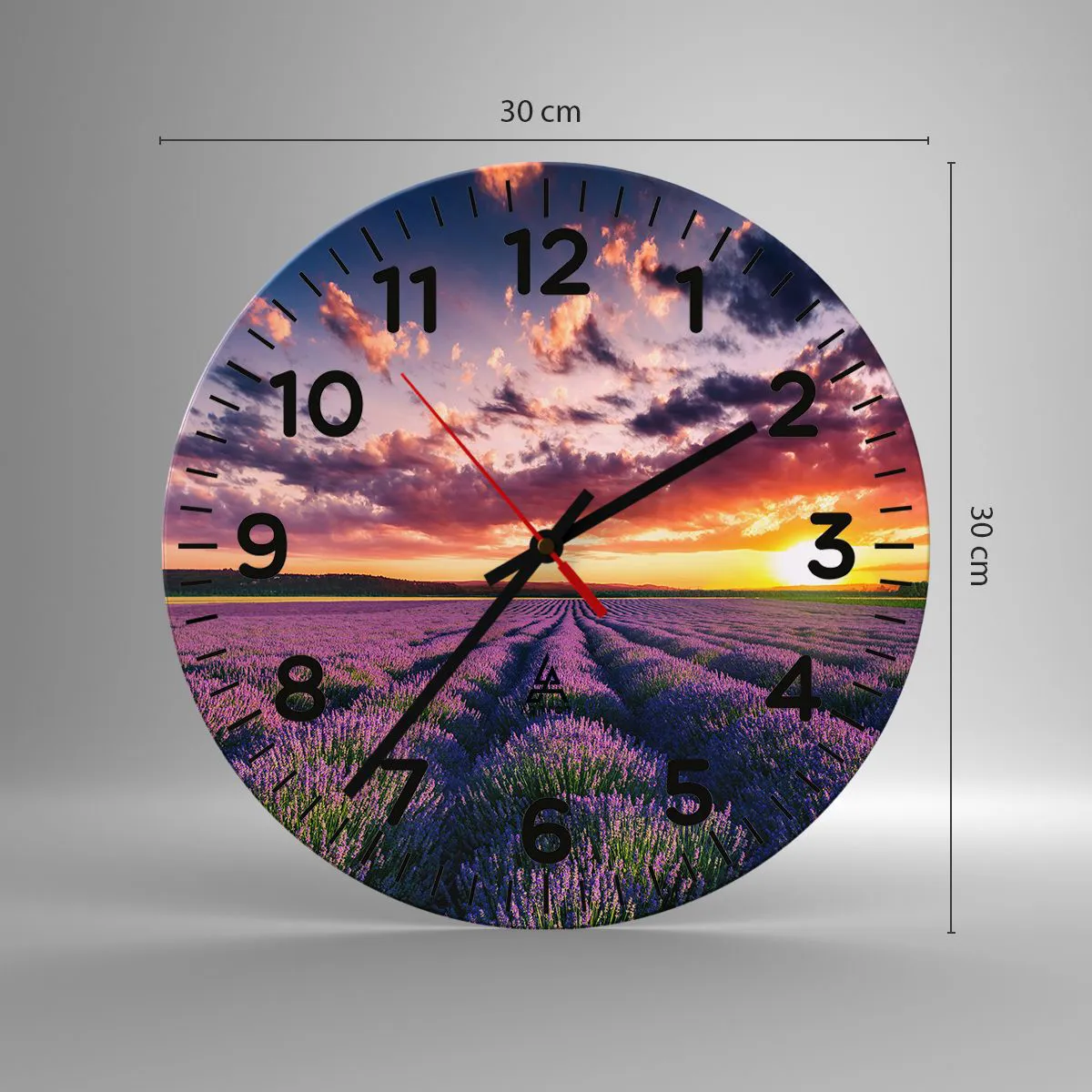 Horloge murale - Pendule murale - Monde de lavande - 30x30 cm