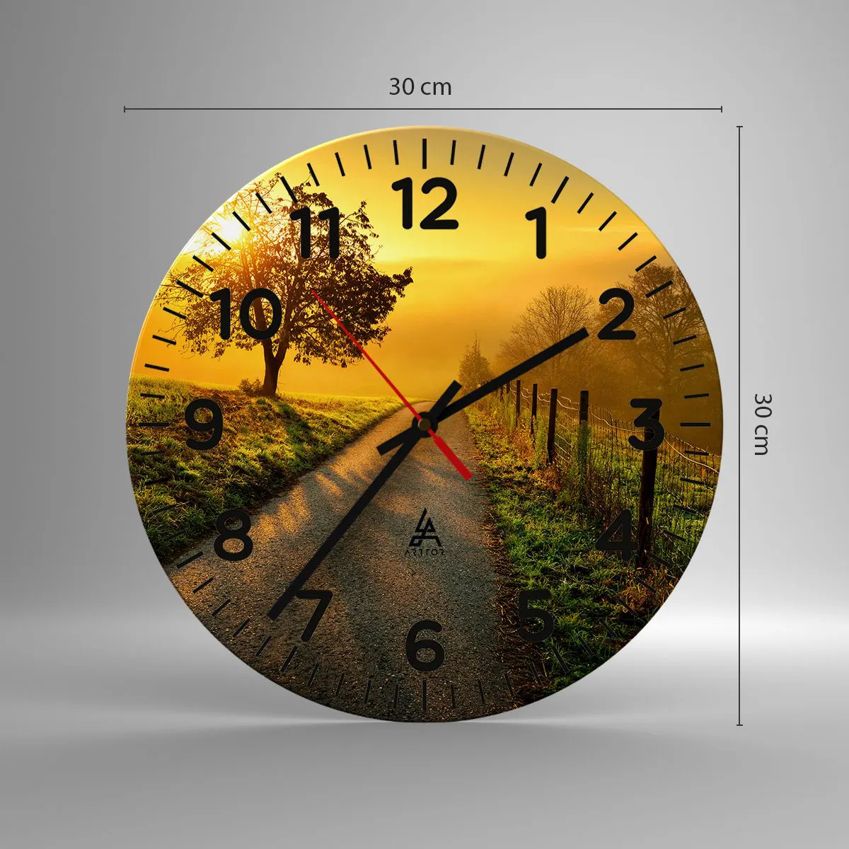 Zegar ścienny - Miodne popołudnie - 30x30 cm