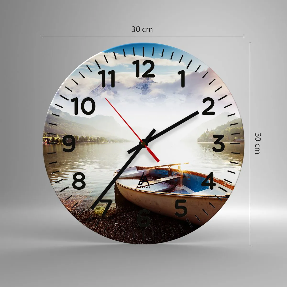 Zegar ścienny - Nad wodą wielką i czystą - 30x30 cm