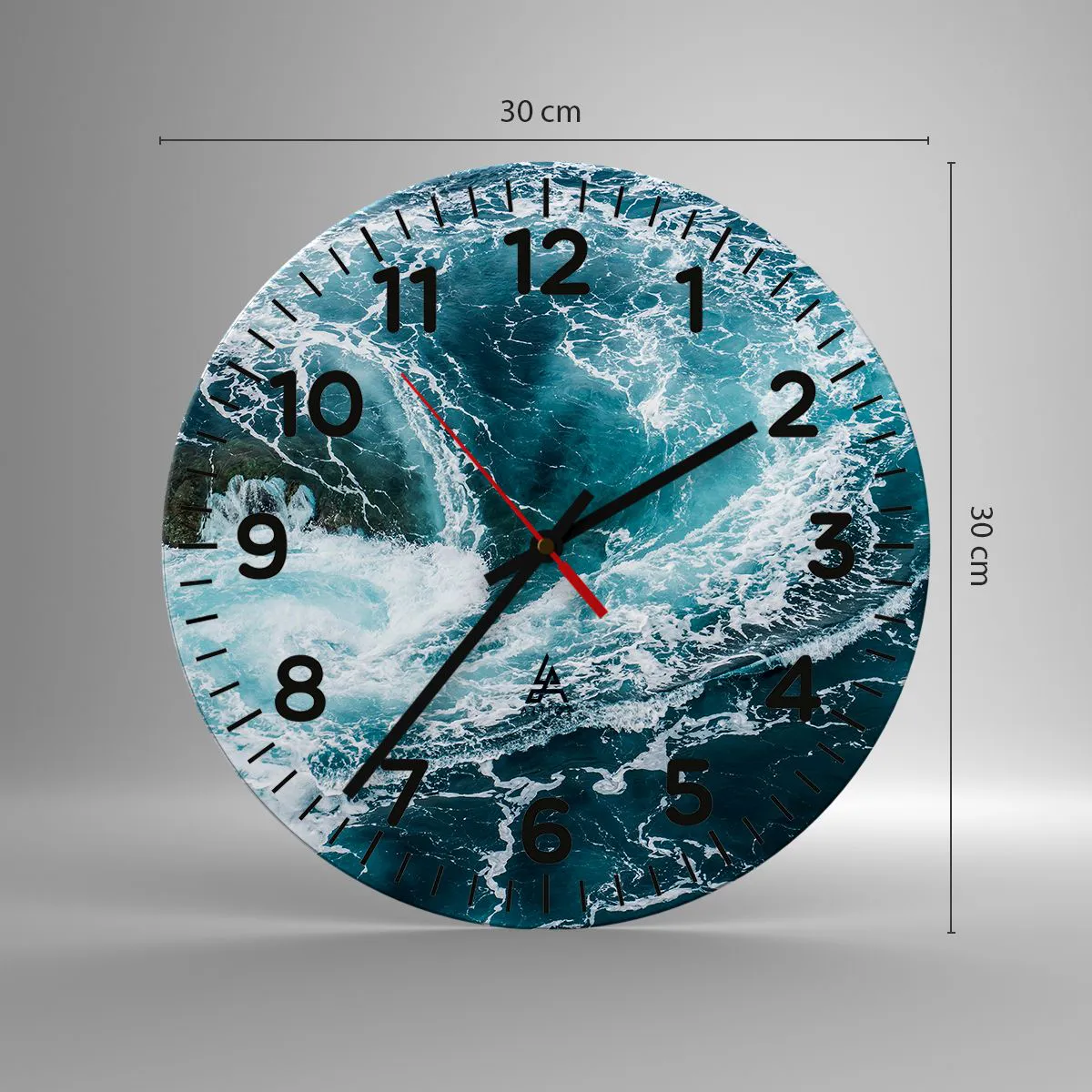 Wanduhr - Glasuhr - Das Tor zum Mittelpunkt der Erde - 30x30 cm