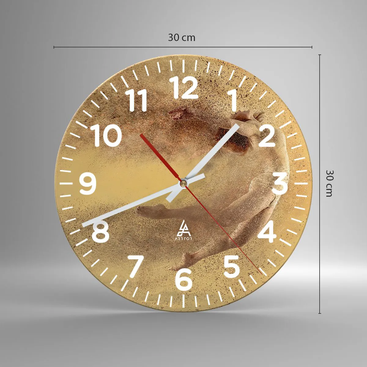 Wanduhr - Glasuhr - In tanzender Ekstase - 30x30 cm