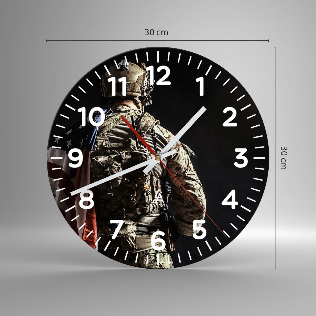 Ceas de perete - Ceas pe sticlă - D-aia - 30x30 cm