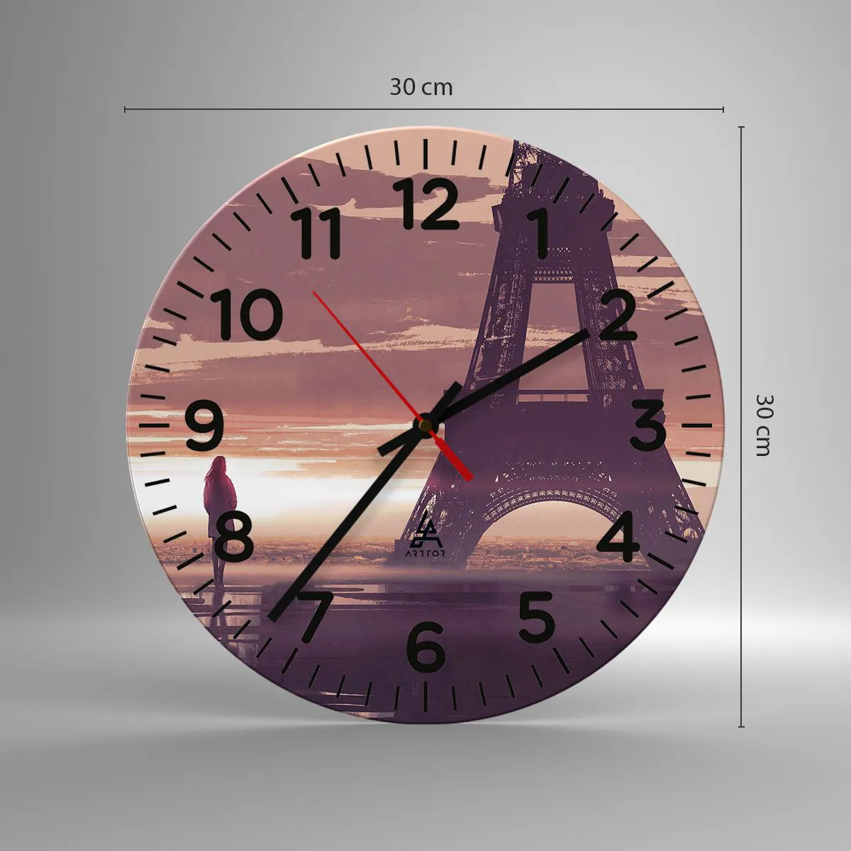 Ceas de perete - Ceas pe sticlă - Doar ele două - 30x30 cm