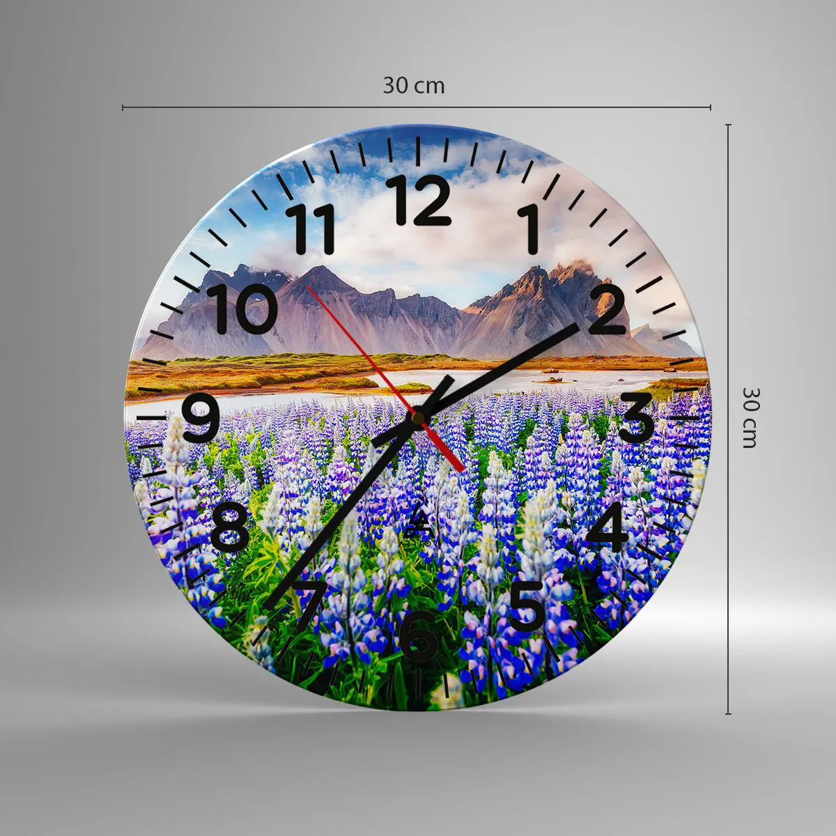 Orologio da parete - Orologio in Vetro - Forza e asprezza accanto alla mitezza - 30x30 cm