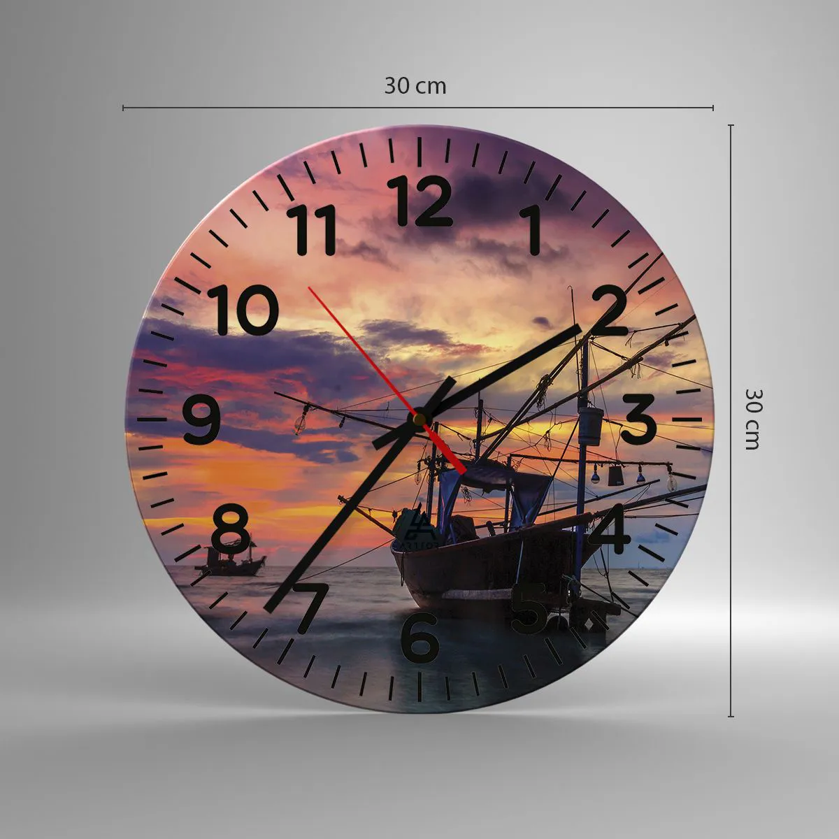 Reloj de pared - Reloj de vidrio - Una noche exótica - 30x30 cm