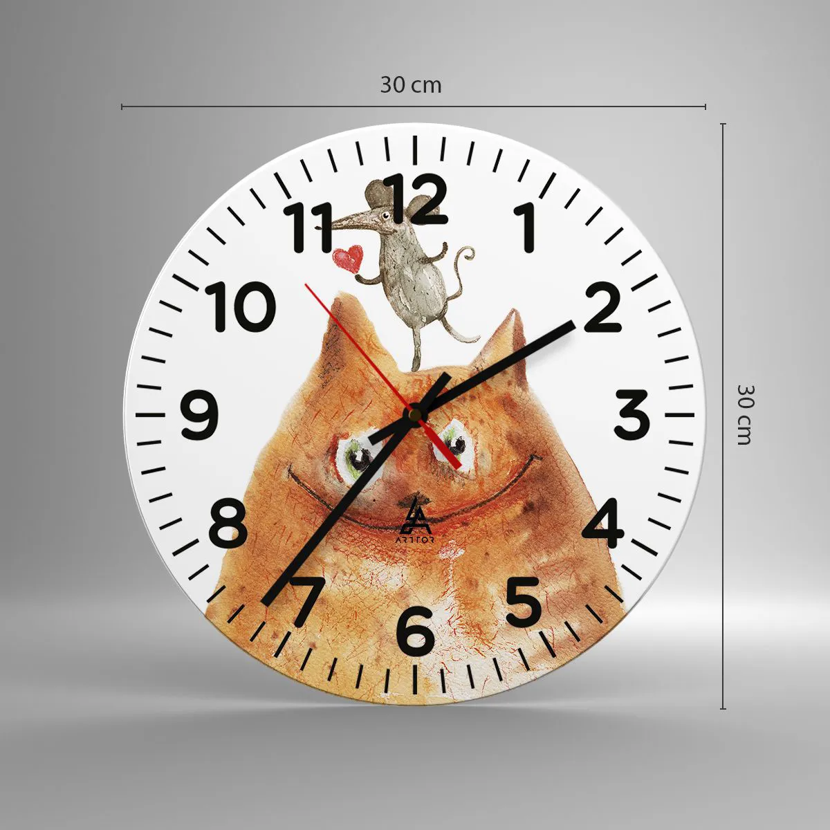 Ceas de perete - Ceas pe sticlă - Paradoxurile iubirii - 30x30 cm