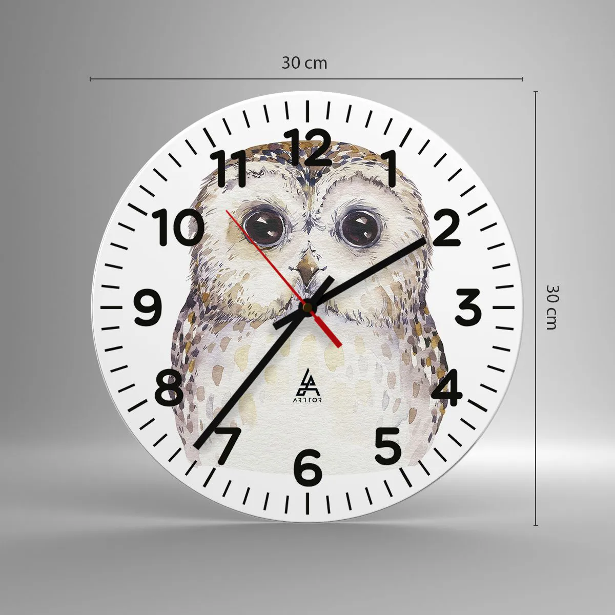 Relógio de parede - Relógio em vidro - Olhe-me nos olhos - 30x30 cm