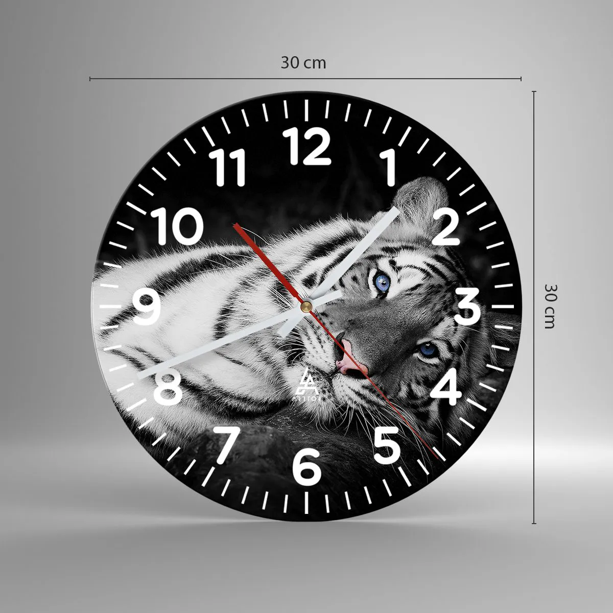Wandklok - Klok - Wildheid en vrede - 30x30 cm