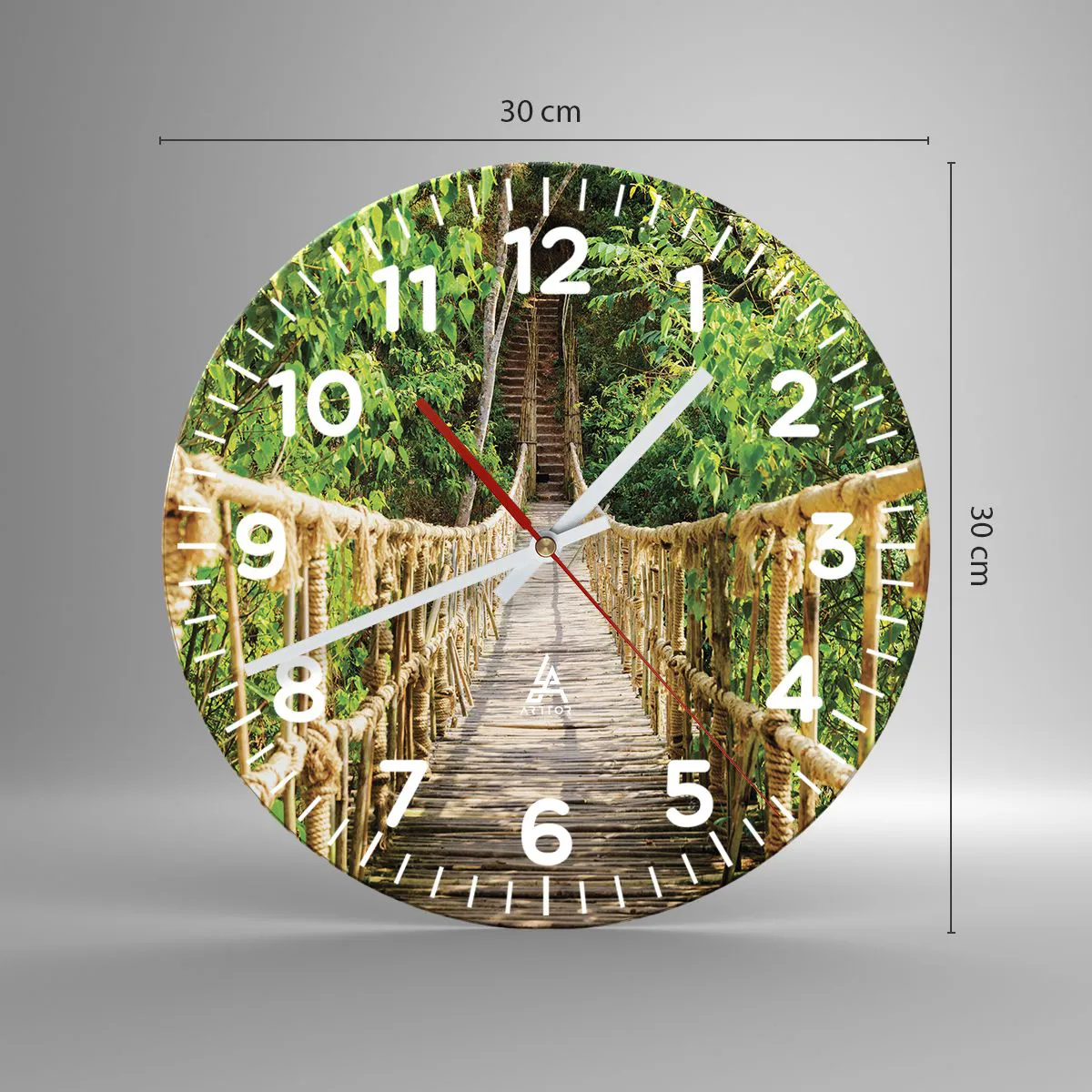 Horloge murale - Pendule murale - Suspendu dans la nature - 30x30 cm
