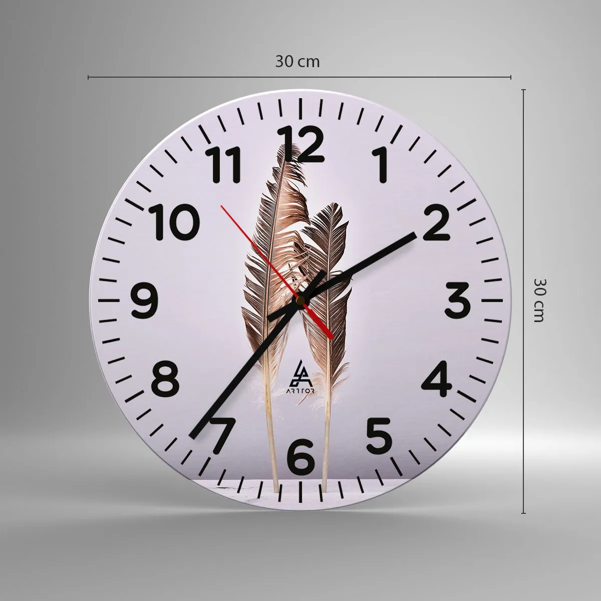 Horloge murale - Pendule murale - Face au néant - 30x30 cm