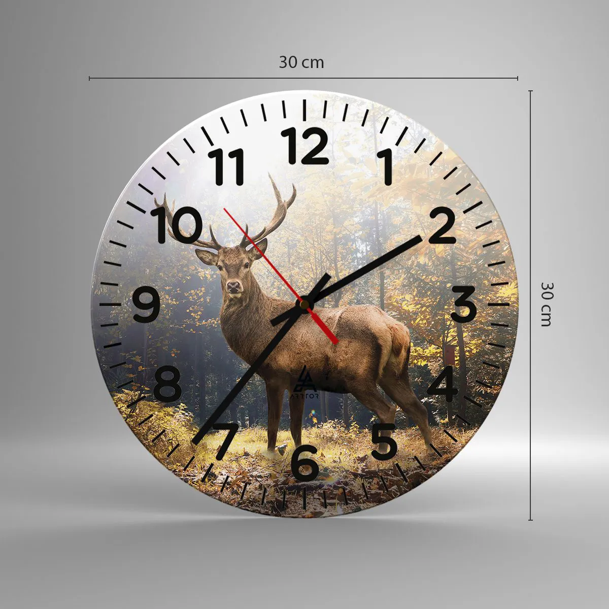 Ceas de perete - Ceas pe sticlă - Măreție calmă - 30x30 cm