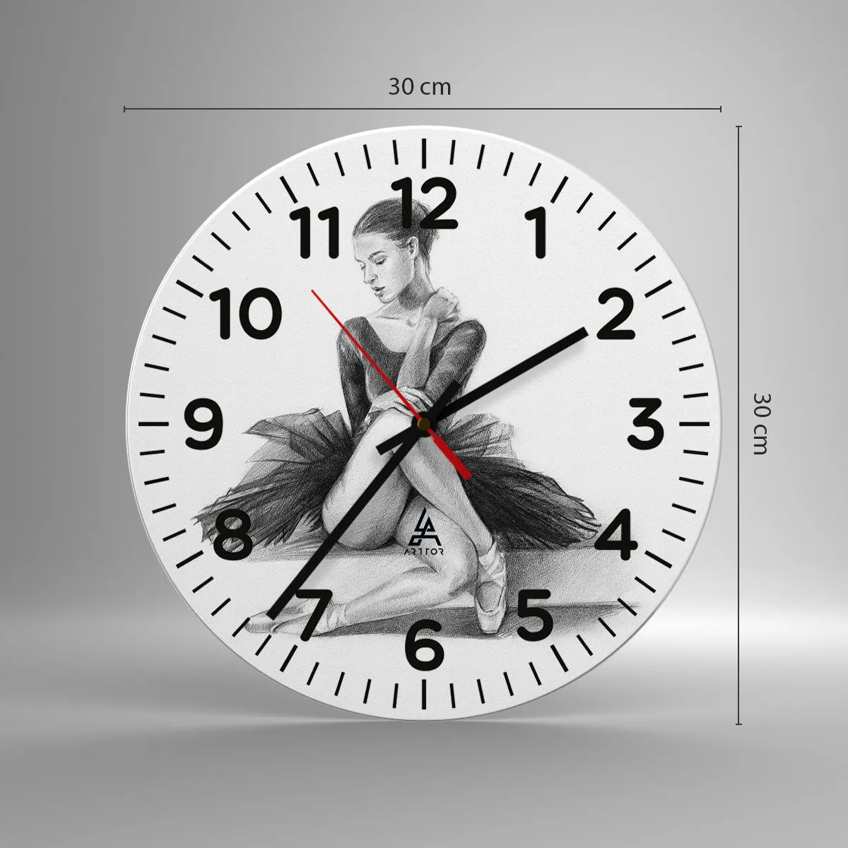 Horloge murale - Pendule murale - Envoutée par la danse - 30x30 cm