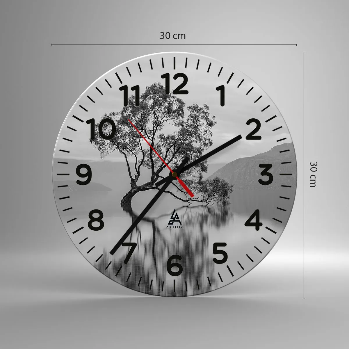 Relógio de parede - Relógio em vidro - Existe um país assim - 30x30 cm