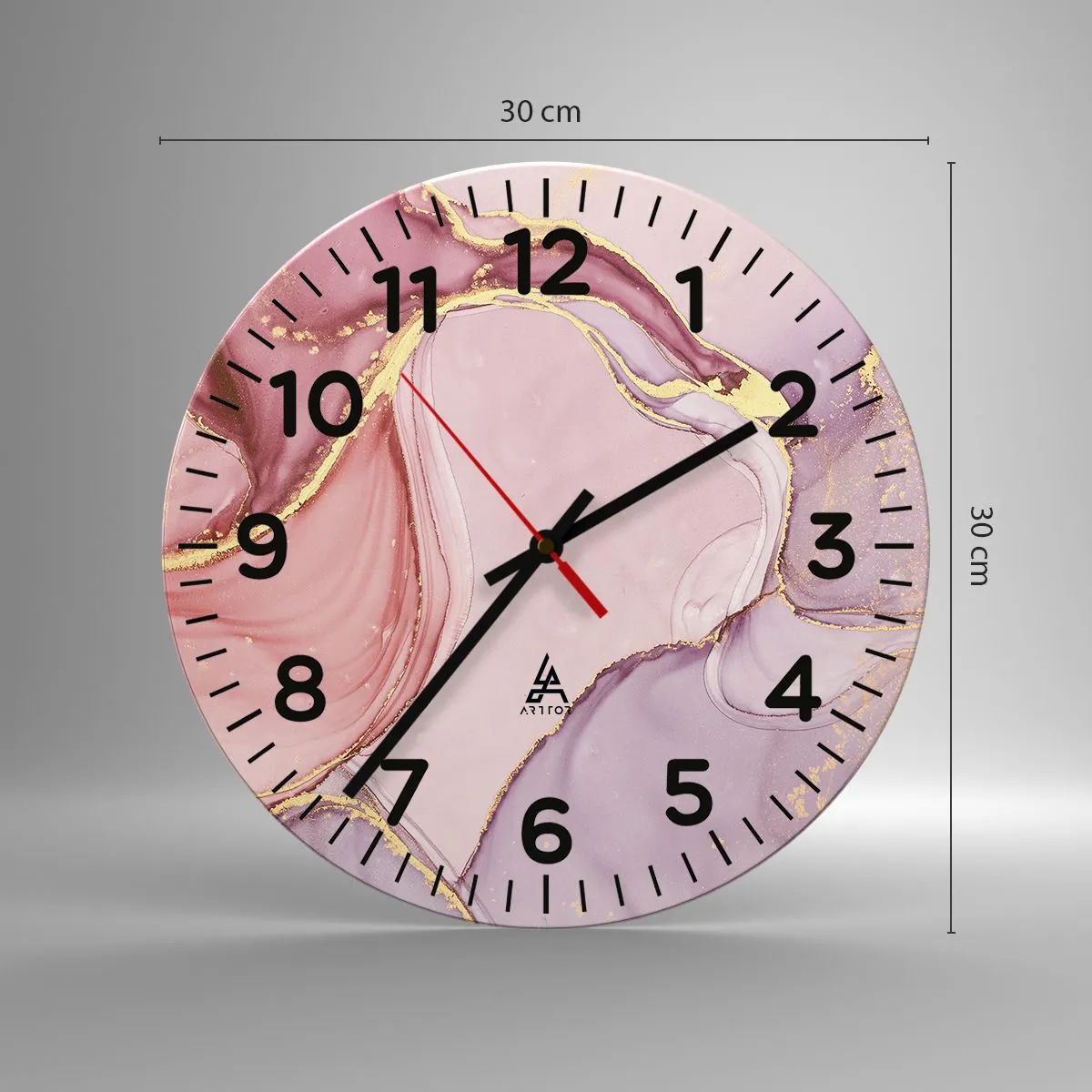 Nástenné hodiny - Maznanie farieb - 30x30 cm