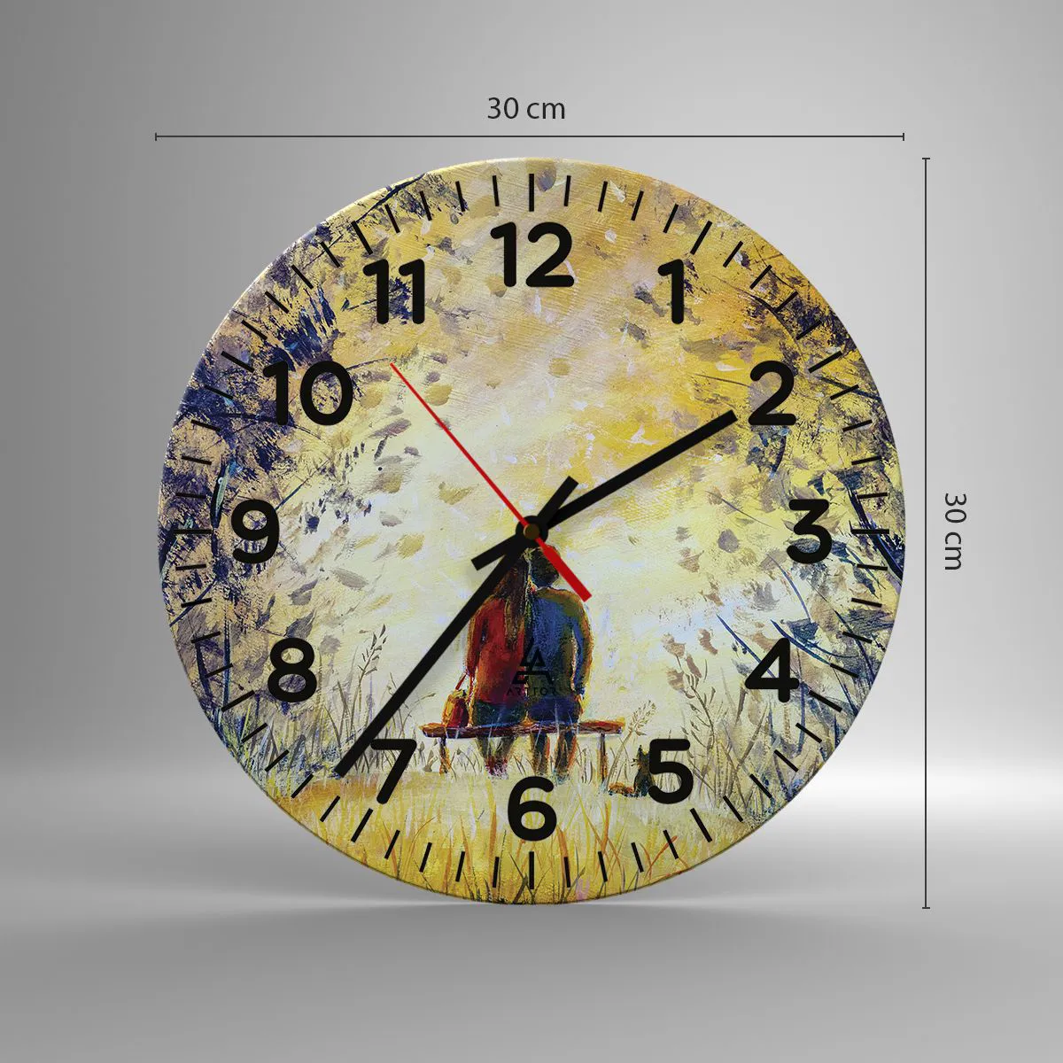 Wanduhr - Glasuhr - Magischer Augenblick - 30x30 cm