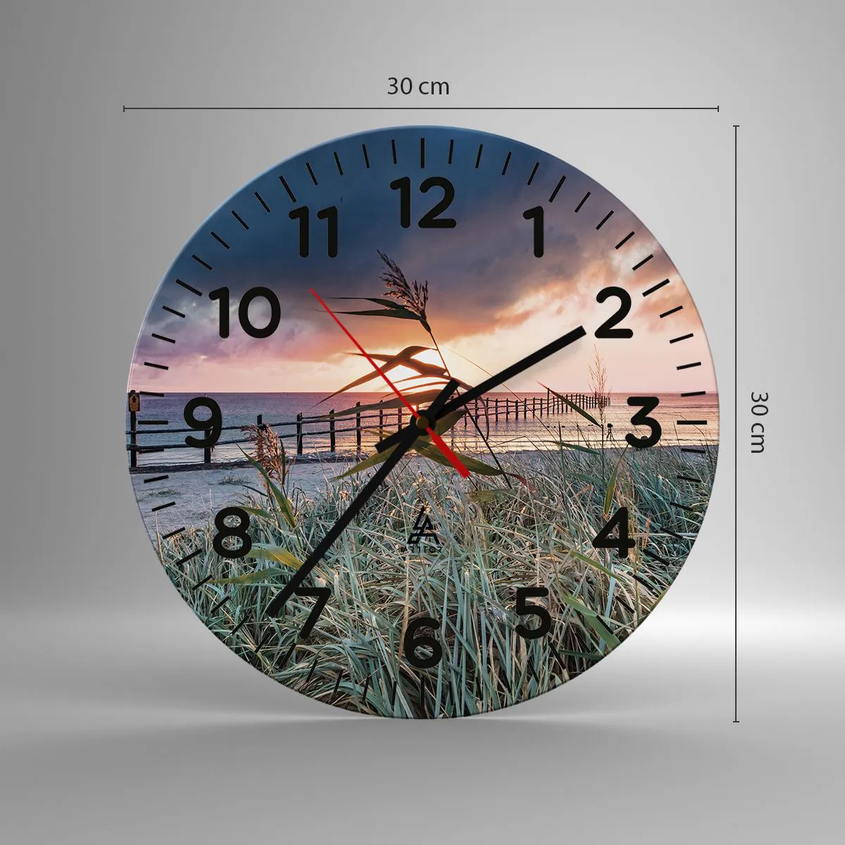 Relógio de parede - Relógio em vidro - O vento não leva - 30x30 cm