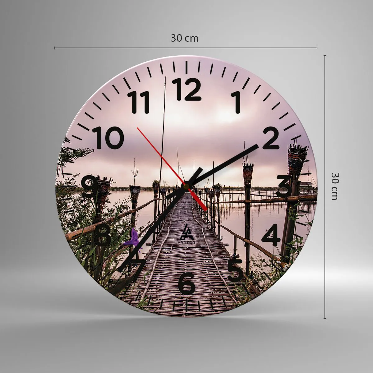 Horloge murale - Pendule murale - Le silence et le calme d'Asie - 30x30 cm