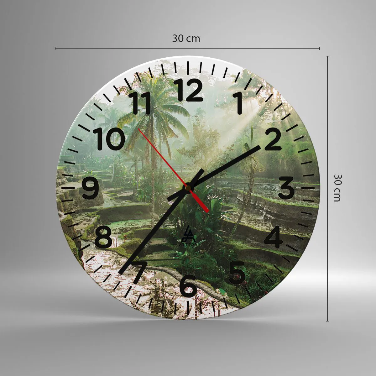 Horloge murale - Pendule murale - Grandir au soleil - 30x30 cm